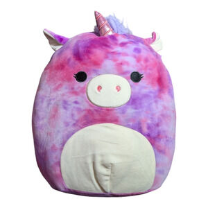 Squishmallows ** LOLA  ** 12" Purple and Pink Tie-Dye Unicorn - Large Ultrasoft